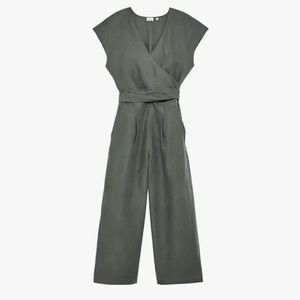 Aritzia Wilfred Brax Linen jumpsuit in Olive